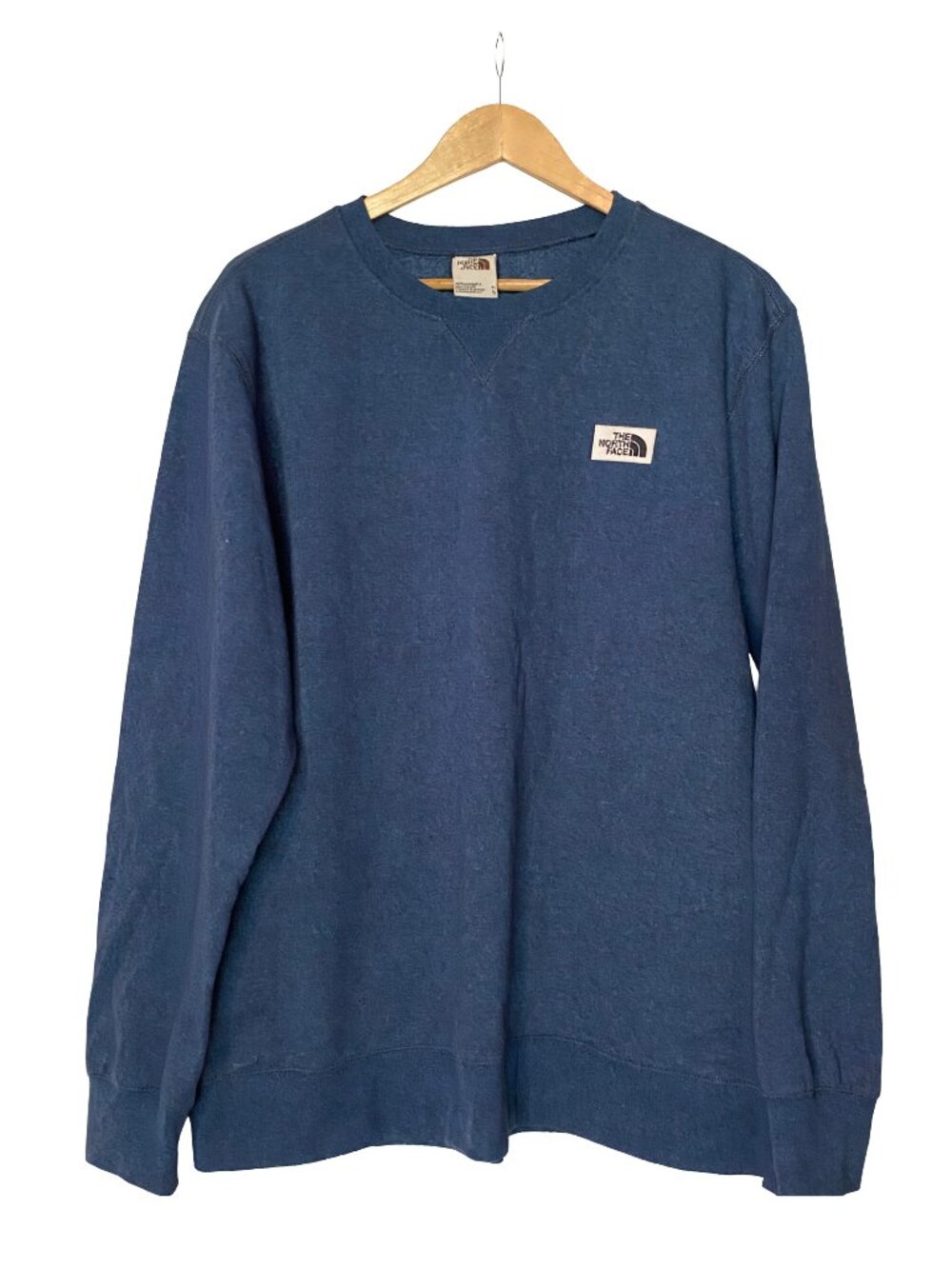 The North Face - Blue Fleece Lined Crewneck Sweatshirt Pullover - Size XL